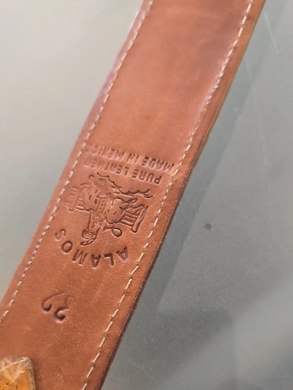Lamo Tan Croc-Embossed Leather Belt